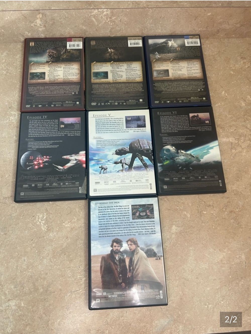 Star Wars & Lord of the Rings DVD Movie Collection - Picture 2 of 2